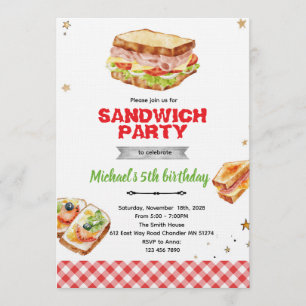 Sandwich Birthday Party Invitation