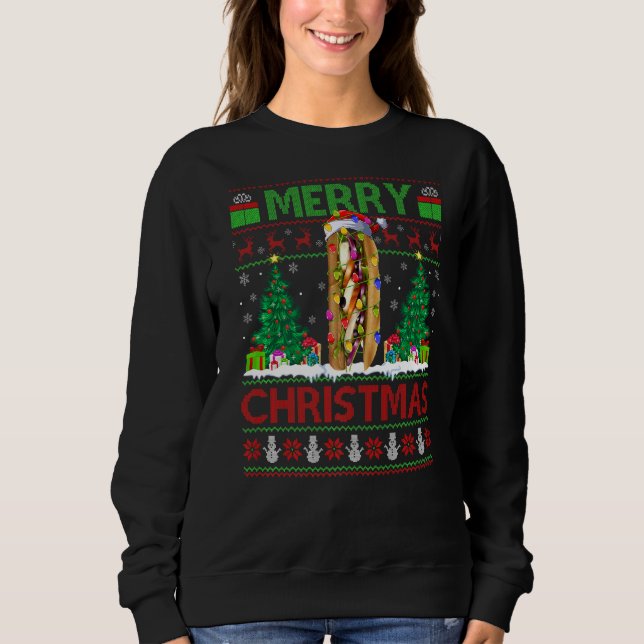 Sandwich Food  Xmas Tree Ugly Santa Sandwich Chris Sweatshirt (Front)