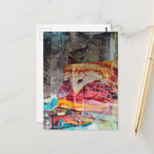 sandwich junk journal Mixed Media Collage Postcard