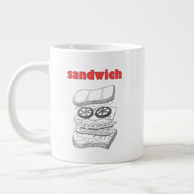 Sandwich Large Coffee Mug (Left)