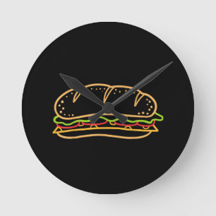 Sandwich Lining Round Clock