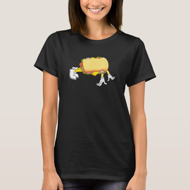 Sandwich Making Push Ups Bodybuilding Fitness Work T-Shirt (Front)