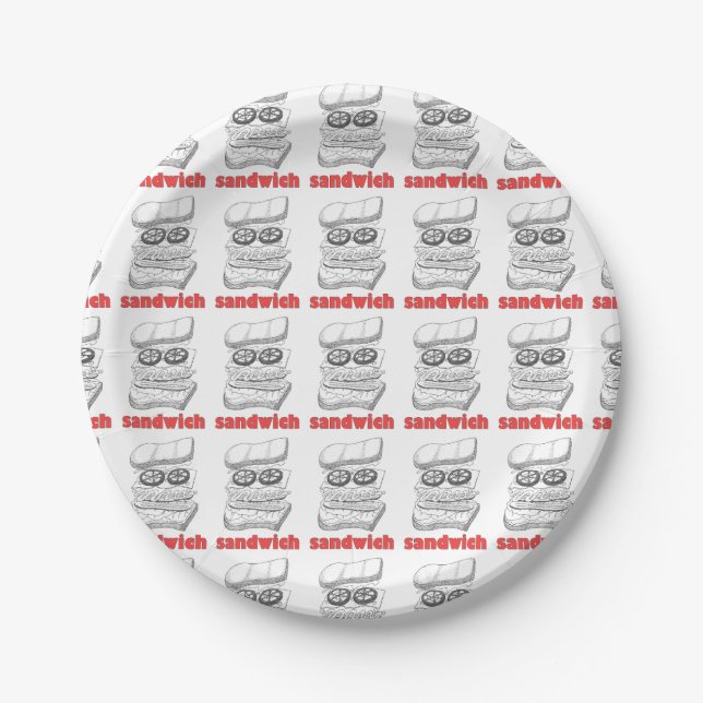 Sandwich Paper Plate (Front)
