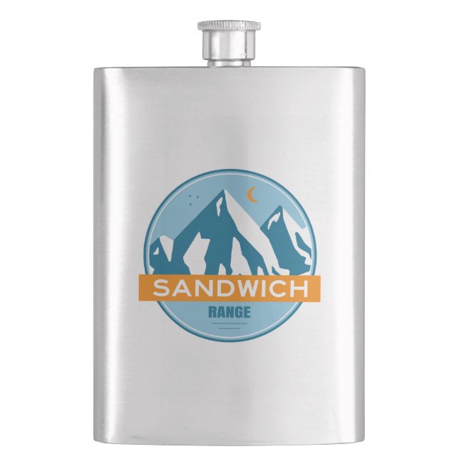 Sandwich Range New Hampshire Stars Moon Hip Flask (Front)