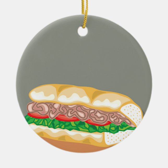 Sandwich Vector Ceramic Tree Decoration (Front)