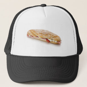 sandwich with ham and cheese trucker hat