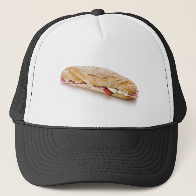 sandwich with ham and cheese trucker hat (Front)