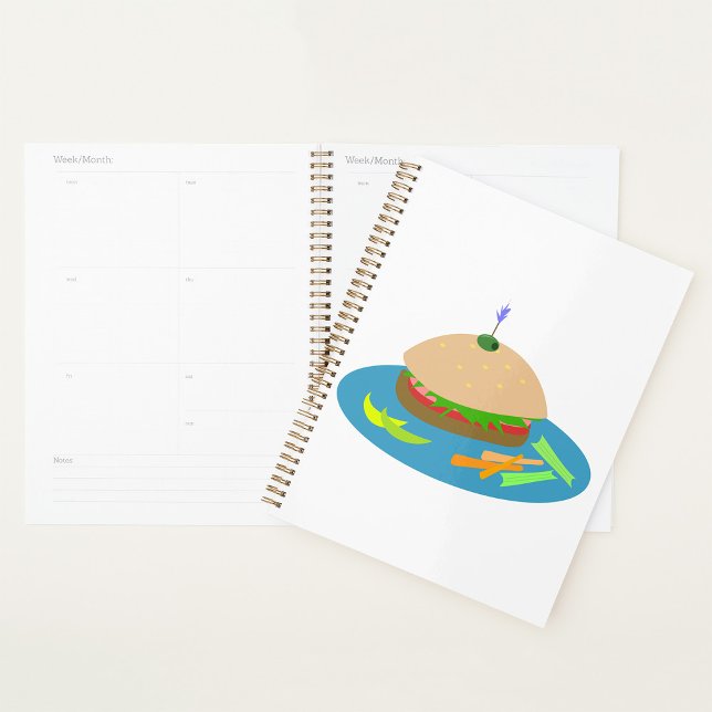 Sandwich with Veggie Sides Fun Food  Planner (Creator Uploaded)