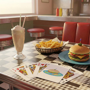 Sandwich with Veggie Sides Fun Food  Playing Cards