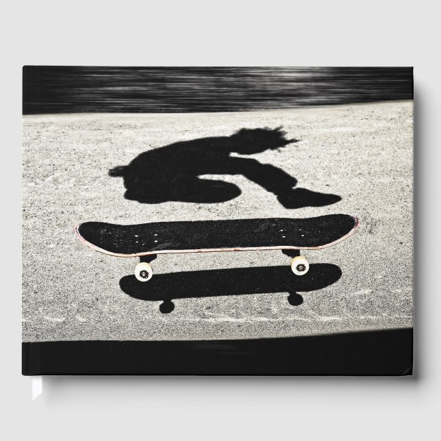 sandwiched skateboard guest book (Front)