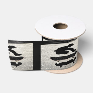 sandwiched skateboard satin ribbon