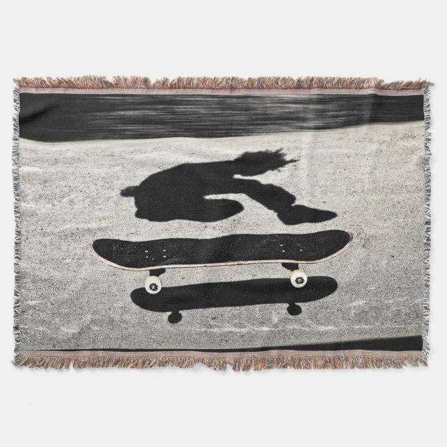 sandwiched skateboard throw blanket (Front)