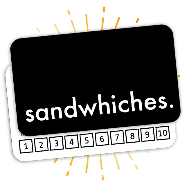 sandwiches. loyalty punch card (Creator Uploaded)
