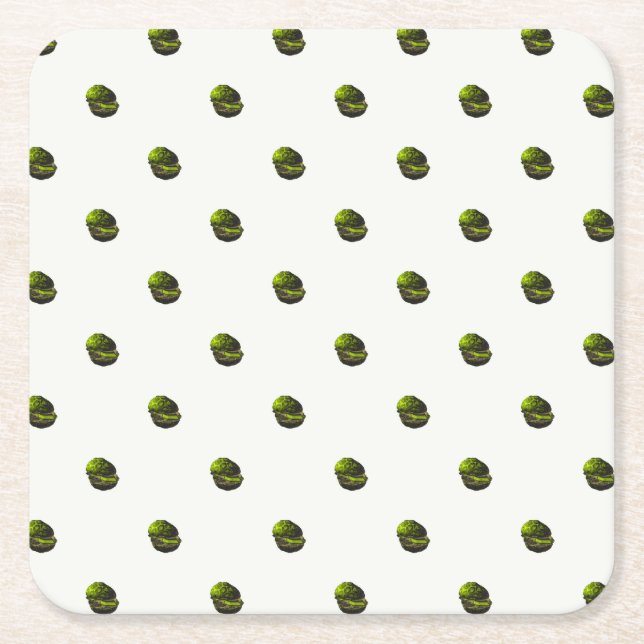 Sandwiches Square Paper Coaster (Front)
