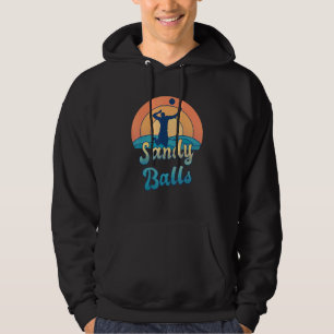 Sandy Balls Beach Volleyball Team Player Hoodie