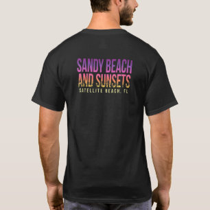 Sandy Beach And Sunsets Satellite Beach Summer Flo T-Shirt