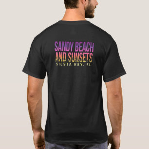 Sandy Beach And Sunsets Siesta Key Summer Florida  T-Shirt