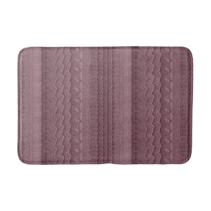 Sandy Beach Car Tire Trace Pink Bath Mat