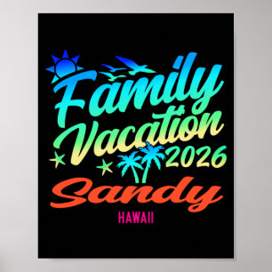 Sandy Beach Hawaii Family Vacation Summer 2026 Poster