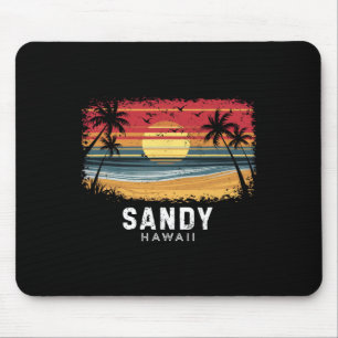 Sandy Beach Hawaii Surfboard Beach  Mouse Pad