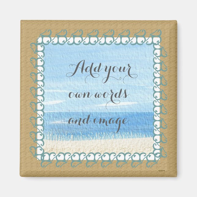 Sandy Beach Make your own Magnet (Front)