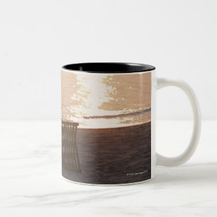 Sandy Beach of Sunset 2 Two-Tone Coffee Mug