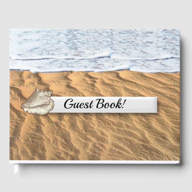 Sandy Beach Personalised Guest Book (Front)
