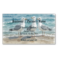 Sandy beach Seagulls Waves