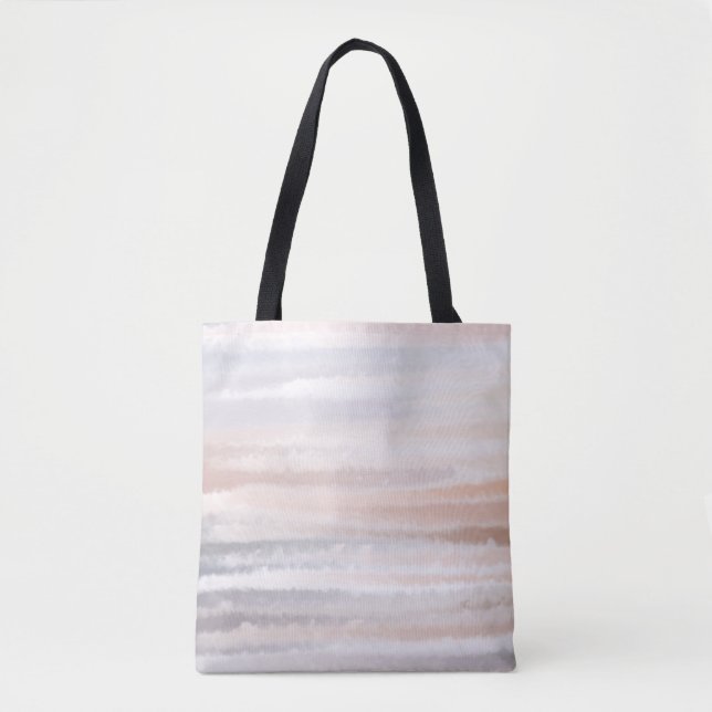 Sandy Beach Summer Tan Abstract Watercolor Tote Bag (Front)