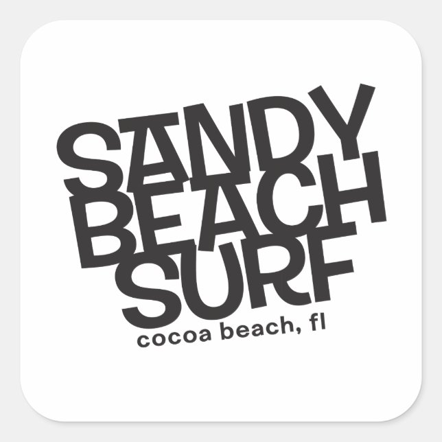 Sandy Beach Surf Classic Sticker (Front)