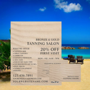 Sandy Beach, Tanning Salon Business Card