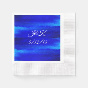 Sandy Beach Watercolor Wedding Dinner Napkins