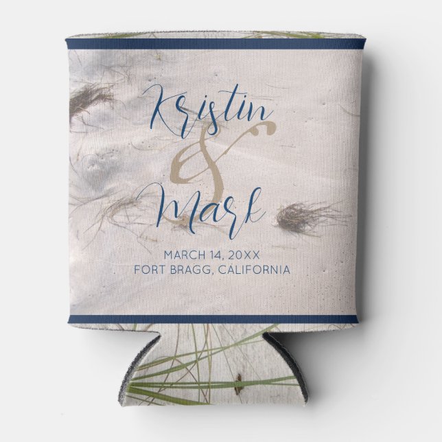 Sandy Beach Wedding 2 Can Cooler (Front)