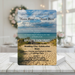 Sandy Beach Wedding Invitation