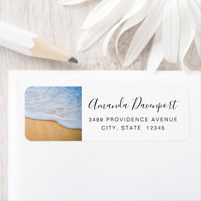 Sandy Beach with Foamy Surf Address (Insitu)