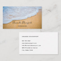 Sandy Beach with Foamy Surf