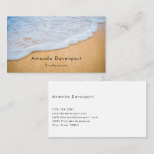 Sandy Beach with Foamy Surf