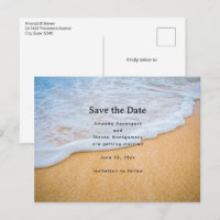 Sandy Beach with Foamy Surf Wedding