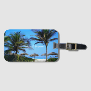 Sandy Beach With Palm Trees and An Ocean View Lugg Luggage Tag