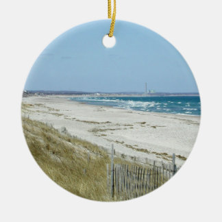 Sandy Beach with Waves Ceramic Tree Decoration