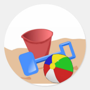 Sandy Beaches Classic Round Sticker