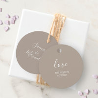 Sandy Beige Wedding Favour Tags