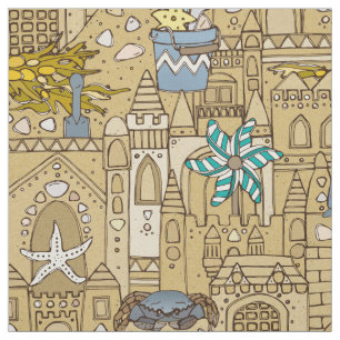 sandy castles fabric