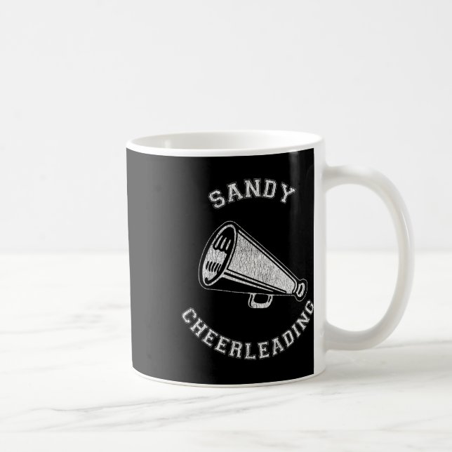 Sandy Cheer Distressed Retro 90's Cheerleader  Coffee Mug (Right)