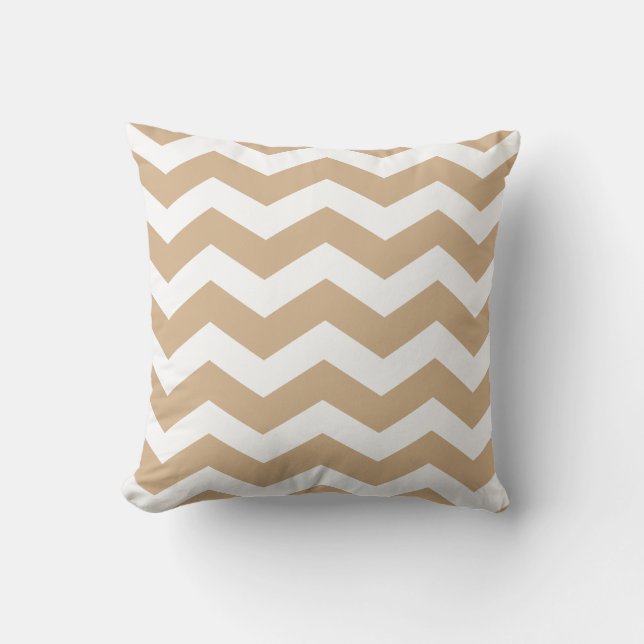 Sandy Chevron Pattern Throw Pillow (Front)