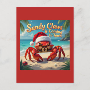 Sandy claws came to town postcard