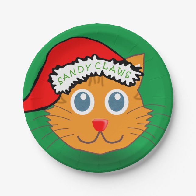 Sandy Claws Paper Plate (Front)