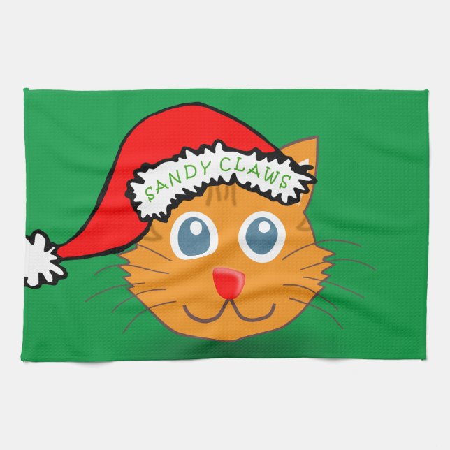 Sandy Claws Tea Towel (Horizontal)