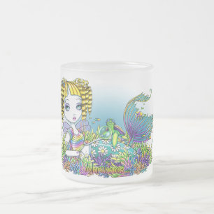 "Sandy" Cute Rainbow Fairy Mermaid Art Frosty Mug