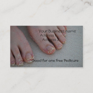 sandy feet, business card